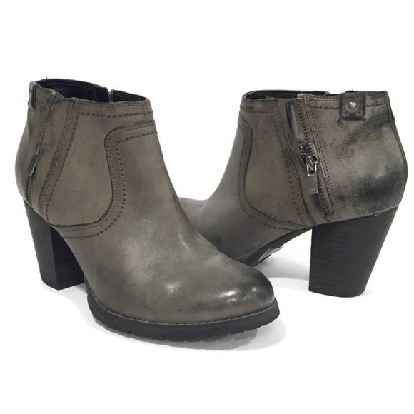 clarks gray ankle boots